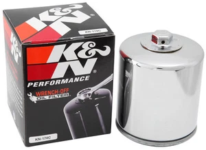 K&N chrome engine oil filter Harley Davidson 1245 V-Rod 2004-2006 KN-174C - Picture 1 of 1