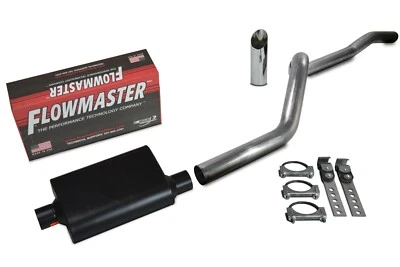 84-01 Jeep Cherokee 4.0L 2.5" Aluminized Exhaust Kit Flowmaster Super 44 Tip Foto 1 de 4