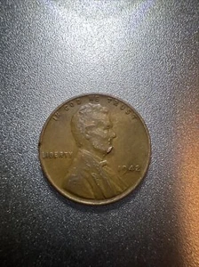 1942 Major Doubled Face With Cud Lincoln Wheat Cent - Picture 1 of 8