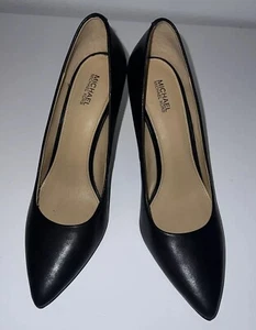 Michael Kors schwarze hochhackige Damen-Slipper Leder geschlossene Zehen 8,5 M M4 - Bild 1 von 9