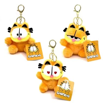 4 Inch Mini Cute cartoon Garfield plush doll keychain Christmas Pendant - Image 1 of 4
