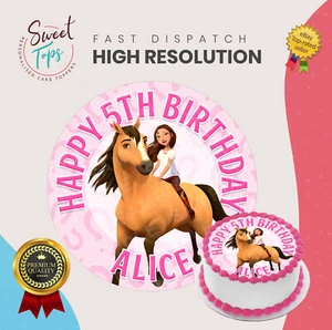TOPPER TORTA DI COMPLEANNO EDIBILE SPIRIT ROTONDO DECORAZIONE PERSONALIZZATA - Foto 1 di 1