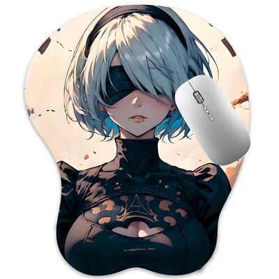 3D Mousepad Oppai Mouse pad Anime Manga Breast Gaming Wrist Rest Mat ( 2B ) - Image 1 of 4