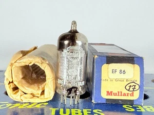 Mullard EF86 6267 Long Mesh Plate Square Getter Tested Good Tube - Picture 1 of 11