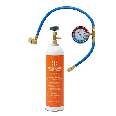 GAZOZOZO Refrigerante Gas de Repuesto R134a Kit de Recarga para Aire Acondicionado Coche 650ml / 350g - Imagen 1 de 4