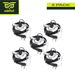 Two Way Radio Earpiece with Mic Headset 2Pin For Kenwood Baofeng Retevis 5PACK - Picture 1 of 8