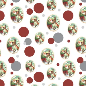Christmas Santa Claus Forest Animals Premium Gift Wrap Wrapping Paper Roll - Picture 1 of 5