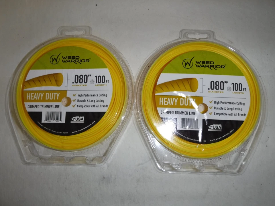 .080" X 100ft Weed Warrior Heavy Duty Crimped Trimmer Line Fits All Brands 3