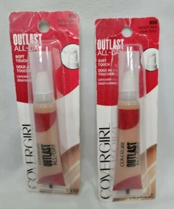 2 Covergirl 0.34 Oz Outlast All Day 850 Medium Deep Soft Touch Gentle Concealer - Picture 1 of 2