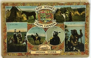 # G1444 CANADA INDIAN POSTCARD - Picture 1 of 2