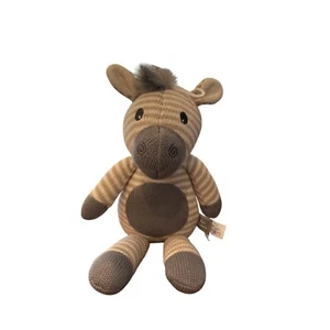 Zac Zebra Plüschtier Stofftier Strick Neutral Stofftier Baby Rassel - Bild 1 von 6