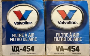 2 QTY Valvoline VA-454 Air Filters - Picture 1 of 3