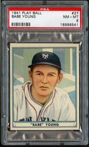 1941 Play Ball #27 Babe Young PSA 8 18996541