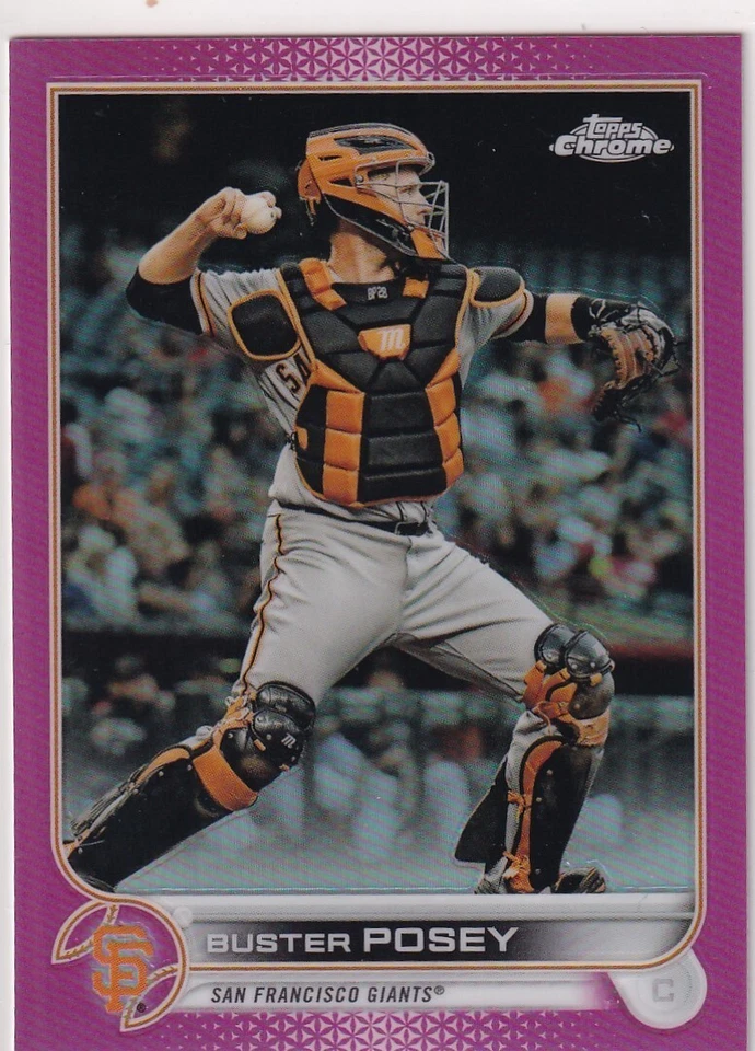 2022 TOPPS CHROME PINK REFRACTORS BUSTER POSEY SAN FRANCISCO GIANTS BZ-4366 - Image 1 of 1