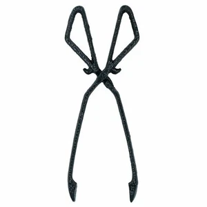 Pinzas rectas para troncos hierro fundido metal chimenea pozo madera carbón tijera de alta resistencia - Imagen 1 de 3