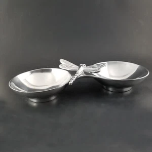 Mariposa Dragonfly Double Sided Nut Candy Dish Bowl Mexico Excellent Condition - Picture 1 of 12