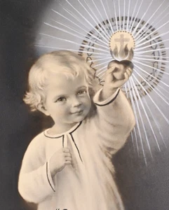 CUTE Infant Jesus of Prague Original Illustration Religious Spiritual Drawing b - Picture 1 of 7