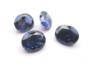 DUNKLER TANSANIT OVAL ZIRKONIA LOSE EDELSTEINE 12 MM X 14 MM - VERSCHIEDENE PACKUNGEN - Bild 1 von 5