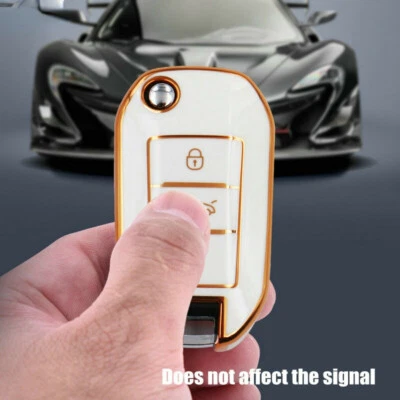 Funda Carcasa Llave Abatible Mando A Distancia Coche Suave Para Peugeot 3008 208 Para Citroen C4 CACTUS Foto 1 de 4