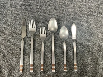 Stanley Roberts * AROSA Wood Inlay Japan Stainless Flatware YOUR CHOICE! (108) - Image 1 of 3