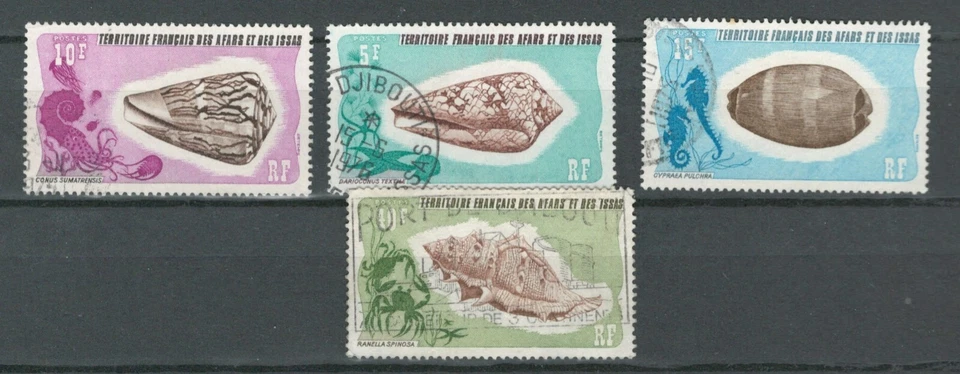AFARS ET DES ISSAS FRENCH COLONIES  USED MARINE LIFE STAMPS LOT (FRCOL 338) - Image 1 of 1