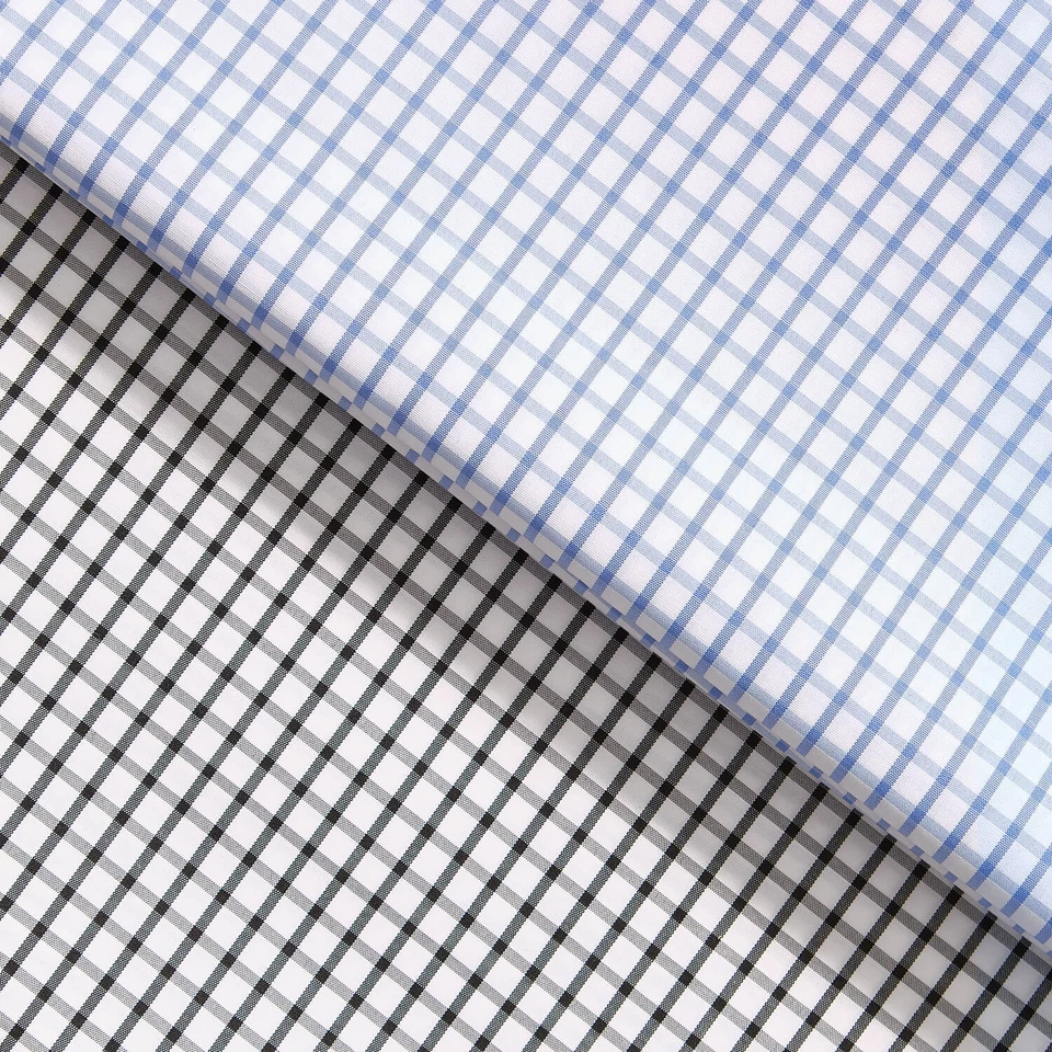 Suave 1/4" Gingham Check Shirting Poplin Fabric - 57/58" By The Yard - Image 1 of 1