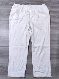 Lands End Pants Womens 3X Petite 24W-26W White Pull On Bottoms