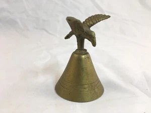 Vintage Brass Service Bell With Flying Egale Bird - 2.25” Tall - Picture 1 of 6