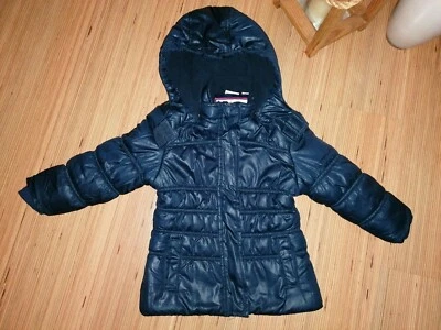 Impidimpi Mädchen Jacke wattiert warm Winterjacke Parka blau Kapuze Gr. 86 92 - Bild 1 von 4