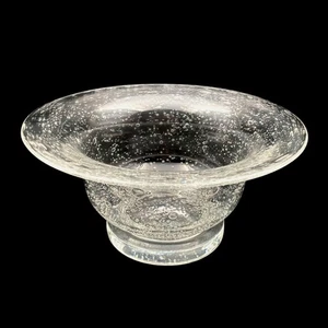 Southern Living at Home Tiny Bubbles 8" Footed Centerpiece Clear Glass Bowl - Picture 1 of 12