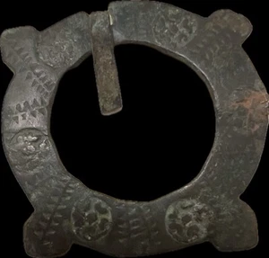 Medieval Halo-Sun Bronze Brooch of Courland Tukums in Latvia 15th - 16th Century - Picture 1 of 2