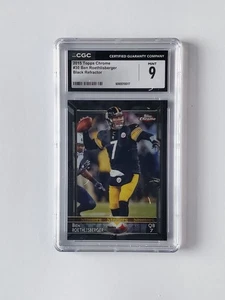 2015 Topps Chrome Black Refractor Ben Roethlisberger 173/299 CGC 9 MINT Steelers - Bild 1 von 1