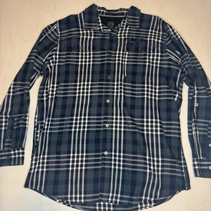 Wrangler ATG Men Shirt XLT Plaid All Terrain Gear Long Sleeve Button Up Flannel - Picture 1 of 11