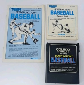 Super Action Baseball Colecovision Game With Manual And Score Pad - Tested Works - Picture 1 of 5
