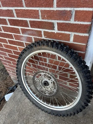 2004 YAMAHA WR250F OEM D.I.D 21"X1.60" FRONT WHEEL RIM HUB SPOKES ASSEMBLY - Image 1 of 4