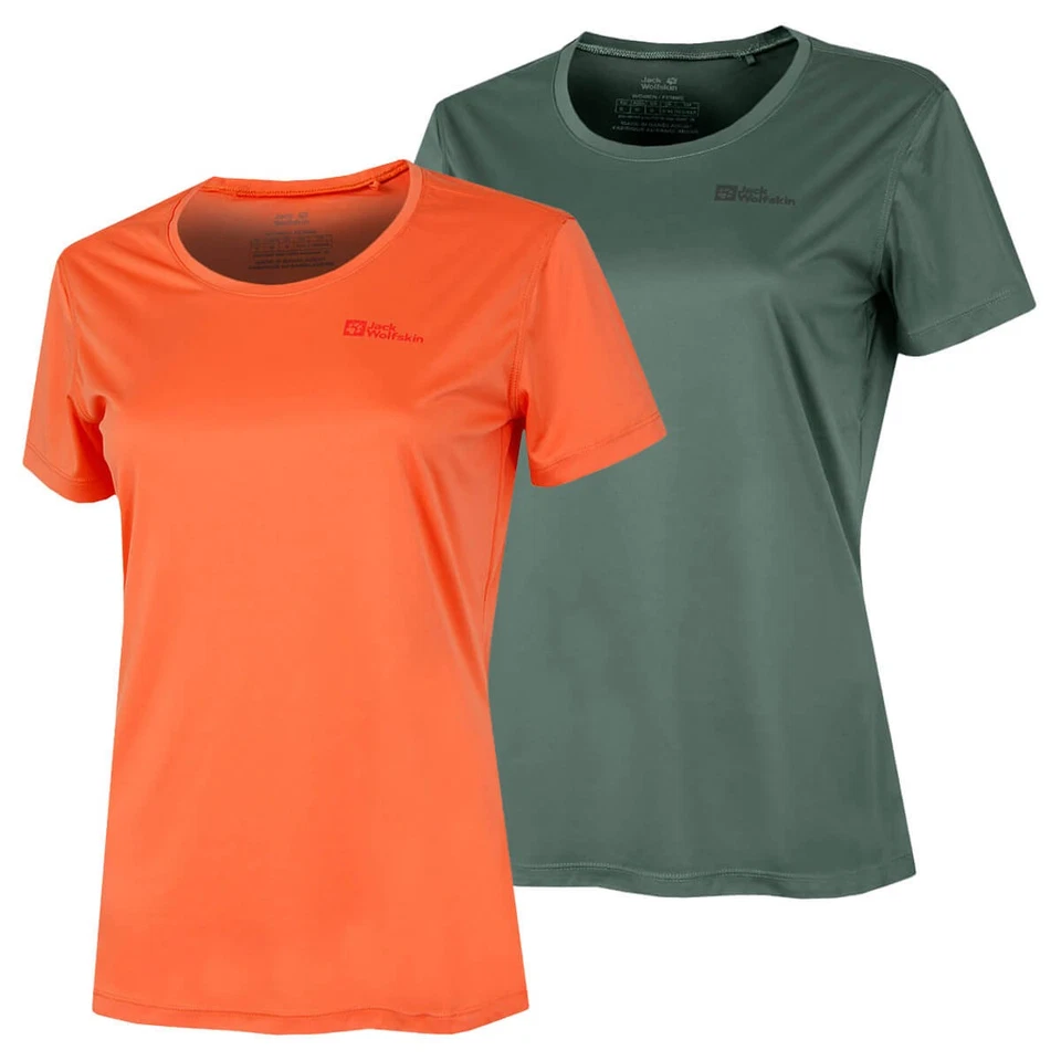 Camiseta ligera Jack Wolfskin Tech para mujer que absorbe la humedad secado rápido Foto 1 de 1