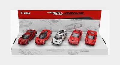 1:64 BURAGO Ferrari Set 488 Gtb Enzo 488 Pista F-12 Berlinetta Laferrari BU56125 - Immagine 1 di 2