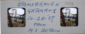 Bremerhaven, Germany From M.S. BERLIN - 1957 Stereo Realist 3D Slide - Picture 1 of 3