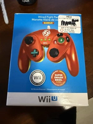 (BRAND NEW) -NINTENDO OFFICIAL WII U Controller - SAMUS Wired Fight Pad - SEALED - Image 1 of 2
