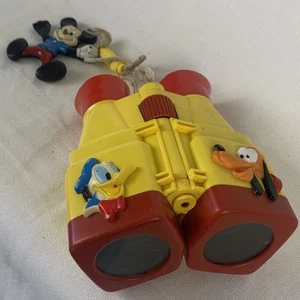 Binoculares de colección Walt Disney Mickey Mouse Plutón Pato Donald Illco juguete amarillo - Imagen 1 de 6