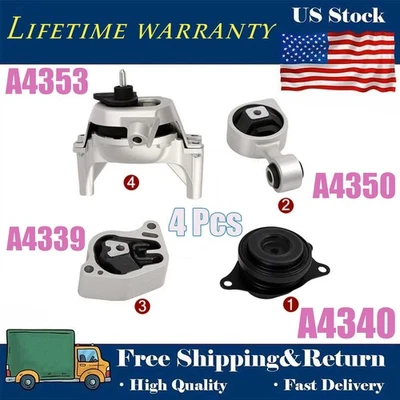 Fit For Nissan Altima 2.5L 2007-2018 Auto Trans Engine Motor And Trans Mount Set Foto 1 de 4