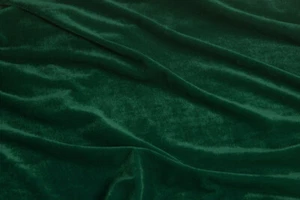 Bottle Green Luxurious Quality Soft Velour Velvet Stretch Dress Fabric Material  - Picture 1 of 2