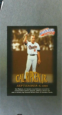 1997 Fleer Million Dollar Moments #8 Cal Ripken Jr Orioles - Image 1 of 2