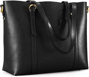 Genuine Leather Women Tote Bag Soft Handbags Vintage Shoulder Purses Fashion Top - Picture 1 of 12