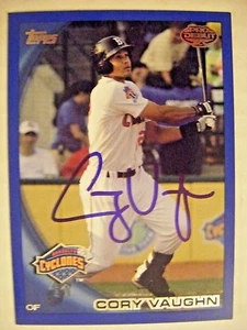 CORY VAUGHN signed RC BLUE #369 METS 2010 Topps Pro Debut baseball card AUTO 324 - Picture 1 of 3