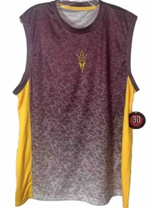 L Men’s Colosseum Maroon/ Gold Arizona State Sun Devils Carleton Tank Top  - Picture 1 of 6