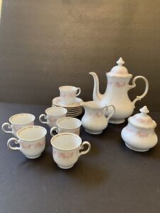 Winterling Bavaria Western Germany Demitasse Tea Set China Porcelain Pink Dream