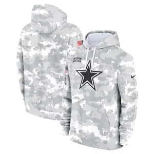 Dallas Cowboys Nike 2024 Salute to Service Fleece Pullover Hoodie - ADULT MED - Picture 1 of 2