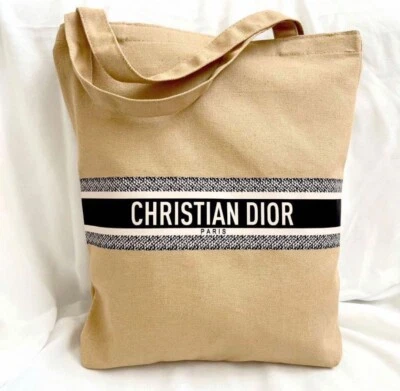 Christian Dior Tote Bag Neuheit beige Etikett JAPAN Geschenk Canvas
