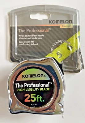 Komelon 425HV High-Visibility Professional Tape Measure 25-Feet x 1-Inch Premium - Image 1 of 4
